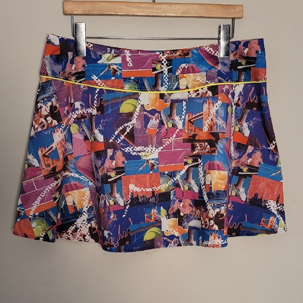 Tail Tech Colorful Mini Skirt Sz XL Sporty Activewear Tennis